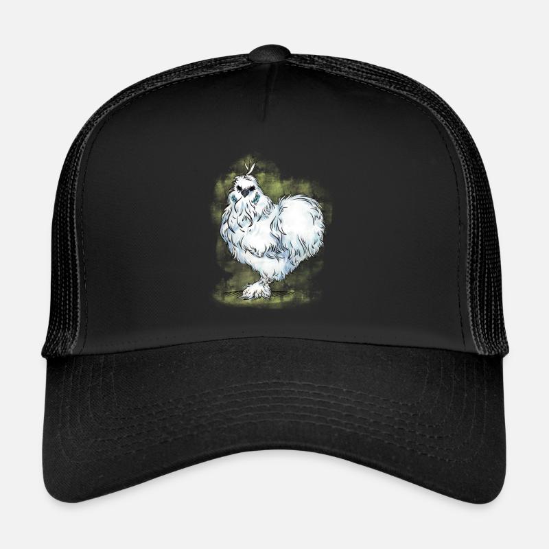 Élevage de poulet nain de race de poulet en soie Casquette trucker 