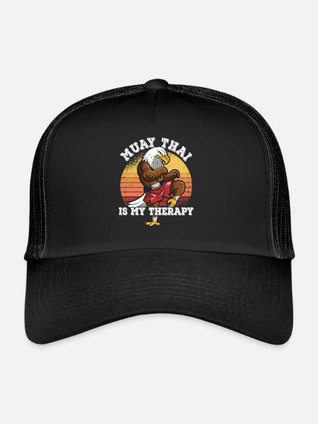 Muay Thai Is My Therapy - Trucker Cap - Schwarz/Schwarz