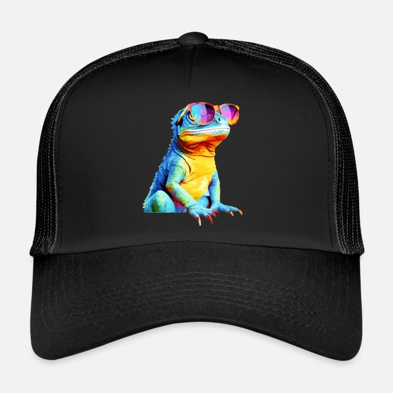 Hacko the spectacled lizard Trucker Cap