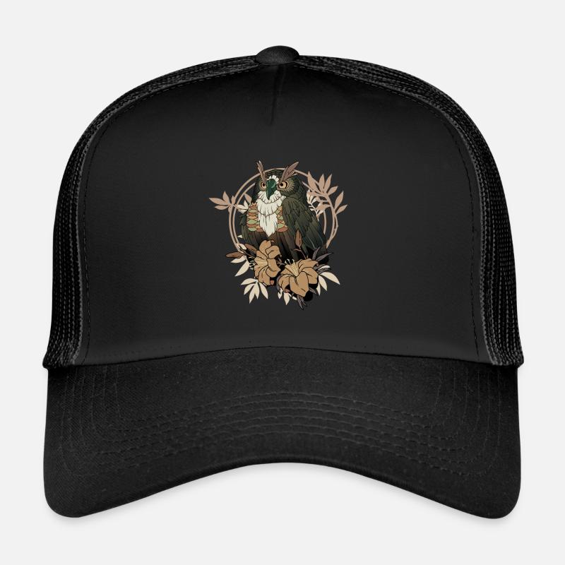 Magic owl with flower owls breeder Trucker Cap