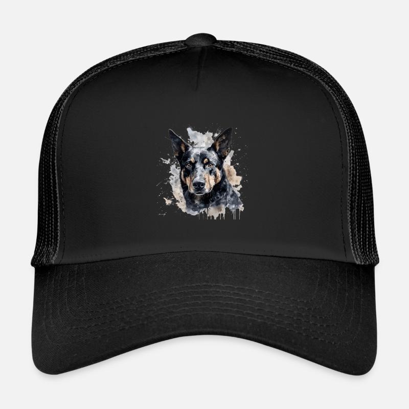Kelpie australien - Casquette trucker  - noir/noir