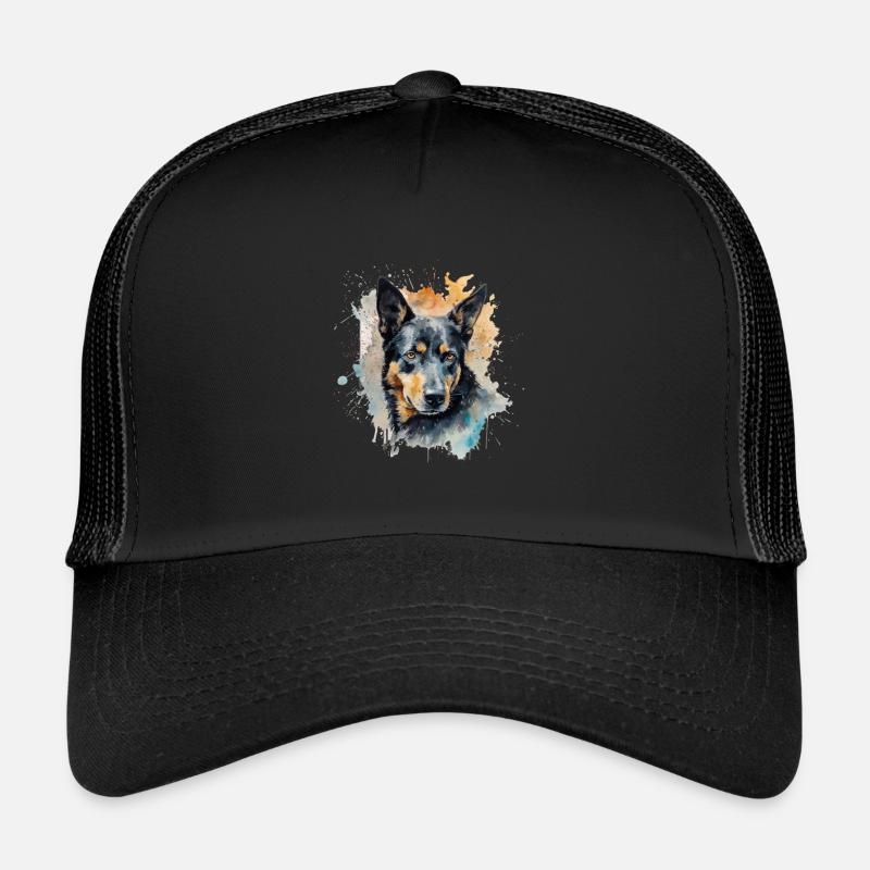 Kelpie australien - Casquette trucker  - noir/noir