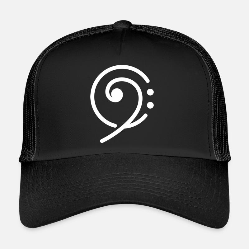 clé de fa - Casquette trucker  - noir/noir
