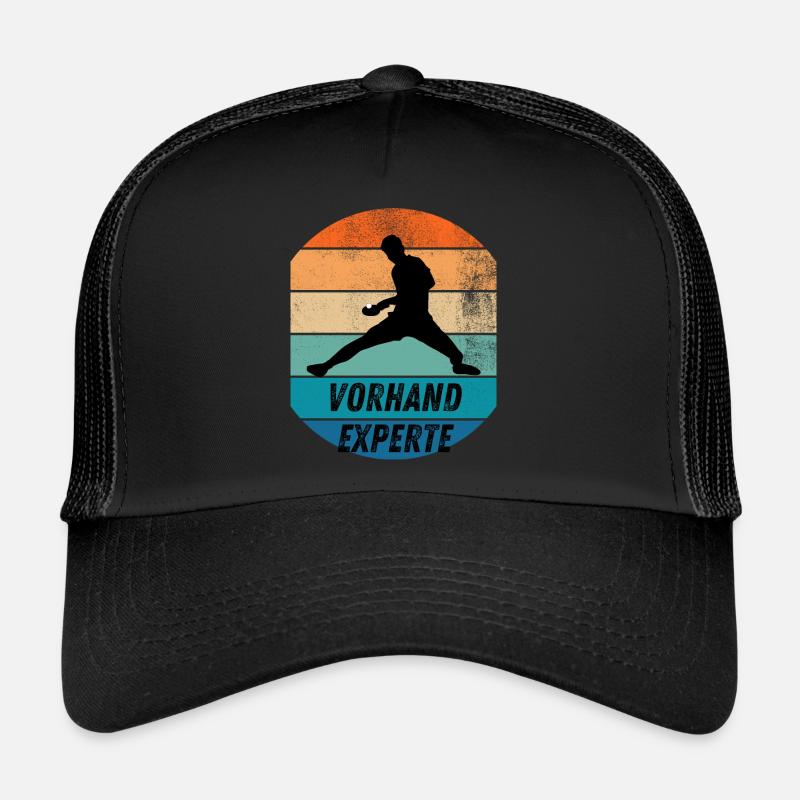 Vorhandtopspinexperte - Trucker Cap - Schwarz/Schwarz