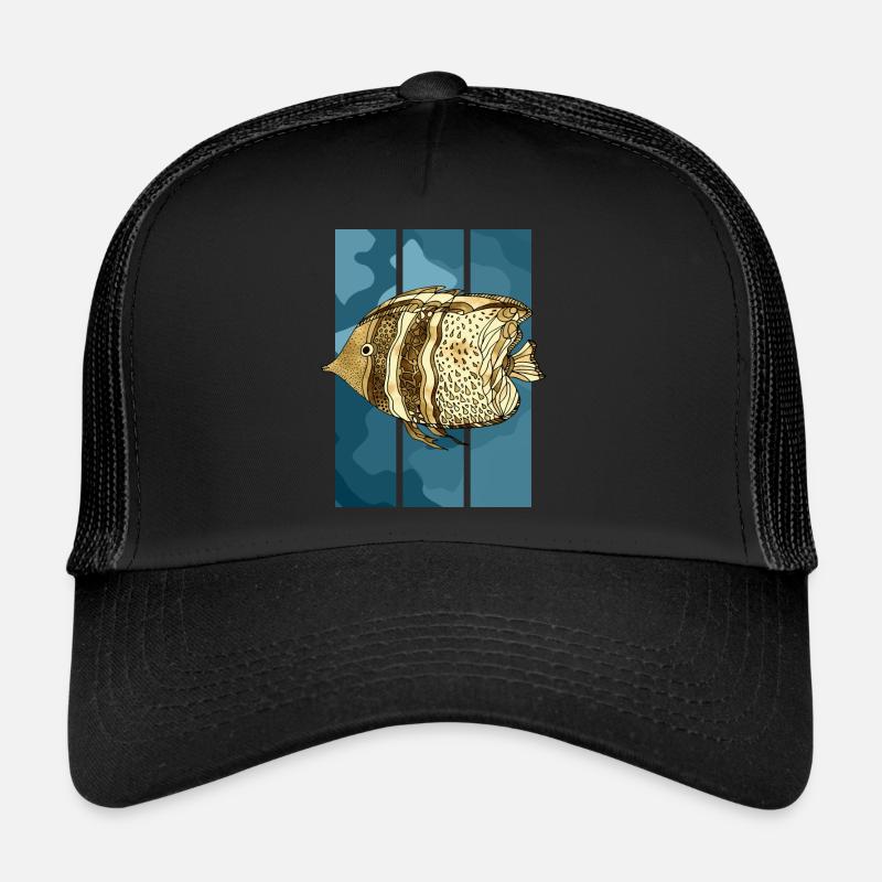 Fisch - Trucker Cap - Schwarz/Schwarz