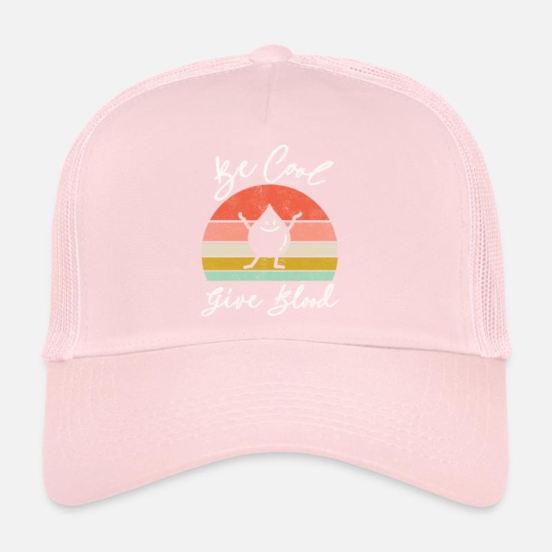 Sois cool, donne du sang! Avec Retro Sunset Casquette trucker 