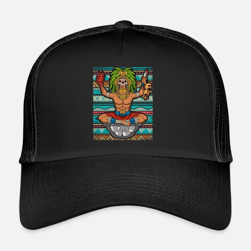Guerrier aztèque mexicain Aztèques Casquette trucker 