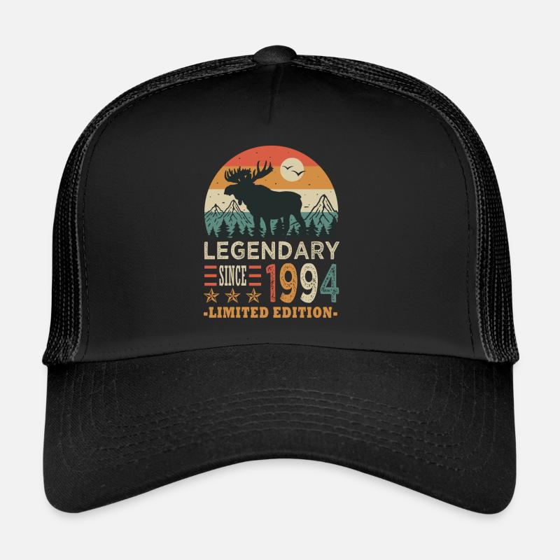 1994 legendärer Geburtstag Jahrgang 1994 - Trucker Cap - Schwarz/Schwarz