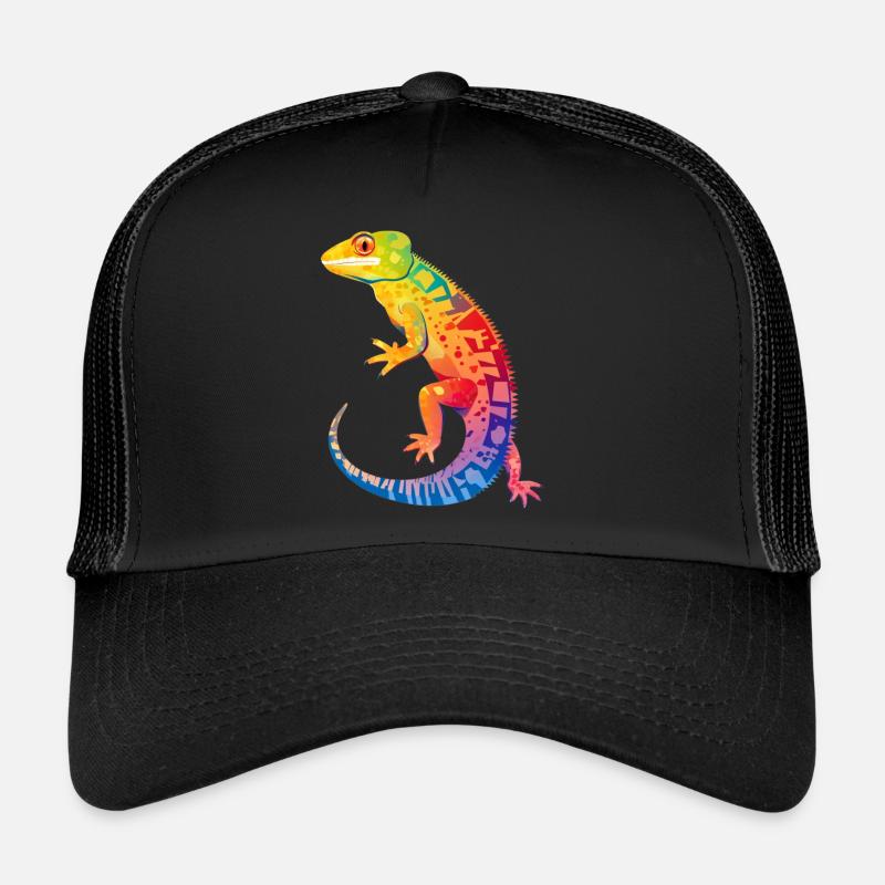 Gecko - Trucker Cap - Schwarz/Schwarz