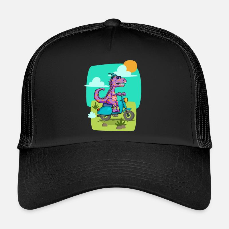 dino scooter cool - Casquette trucker  - noir/noir