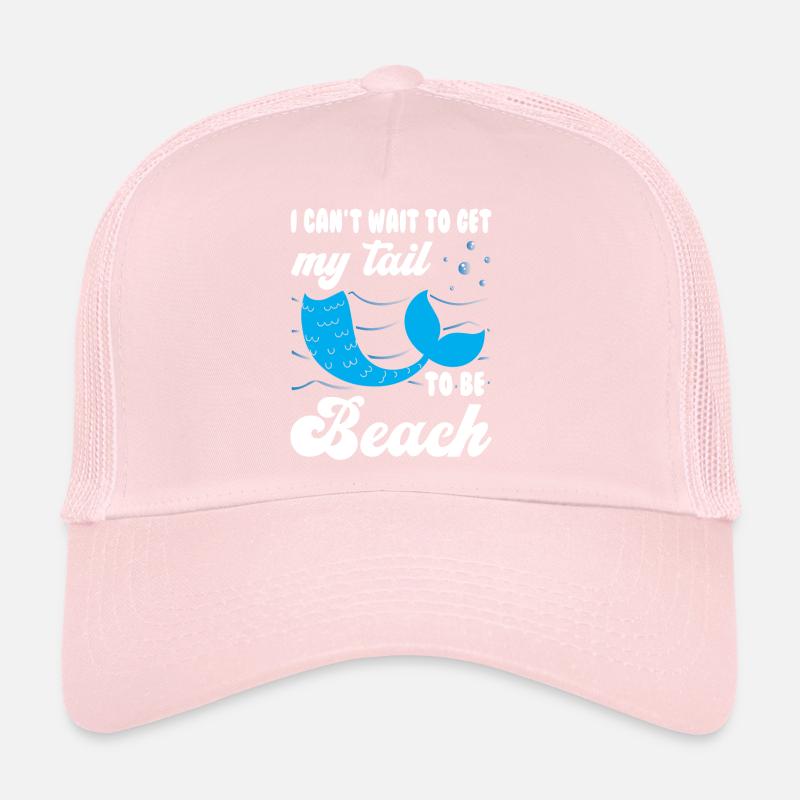 Mermaid Tail dans la plage Casquette trucker 