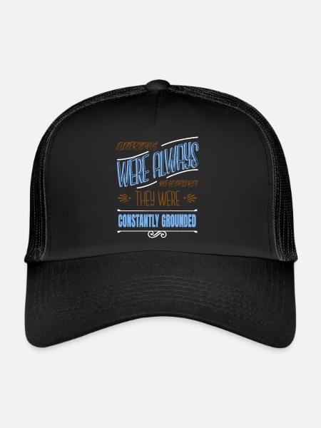 Funny Electrician Sayings Gift Electrician Humor - Trucker Cap - black/black - Front