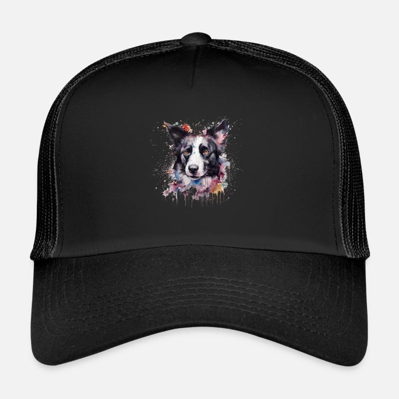 Border Collie - Trucker Cap - Schwarz/Schwarz
