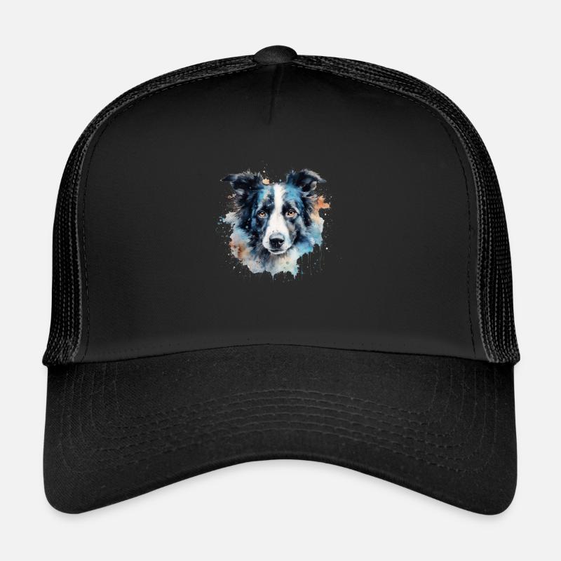 Border Collie - Trucker Cap - Schwarz/Schwarz
