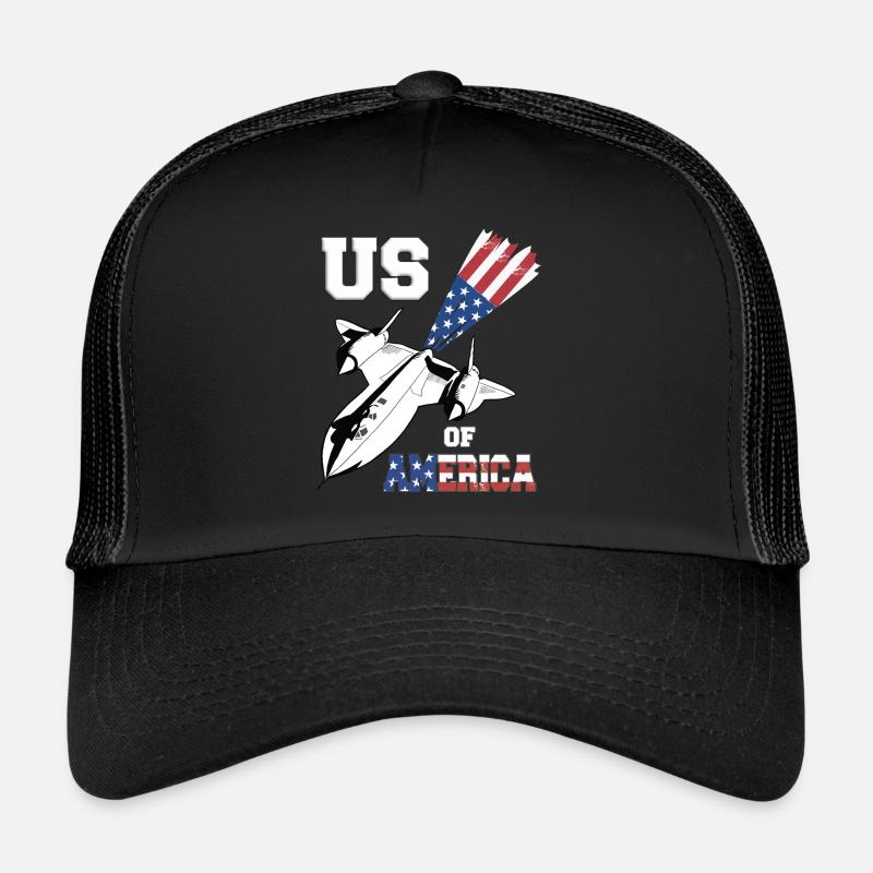 Vierter Kampfjet USA-Flagge Trucker Cap