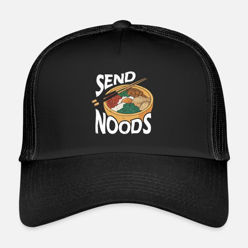 Ramen Geschenk Japanische Nudelsuppe Ramen - Trucker Cap - Schwarz/Schwarz