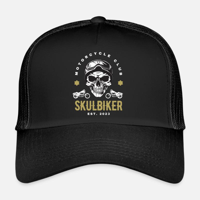 Skulbiker - Motorrad Klub - Trucker Cap - black/black