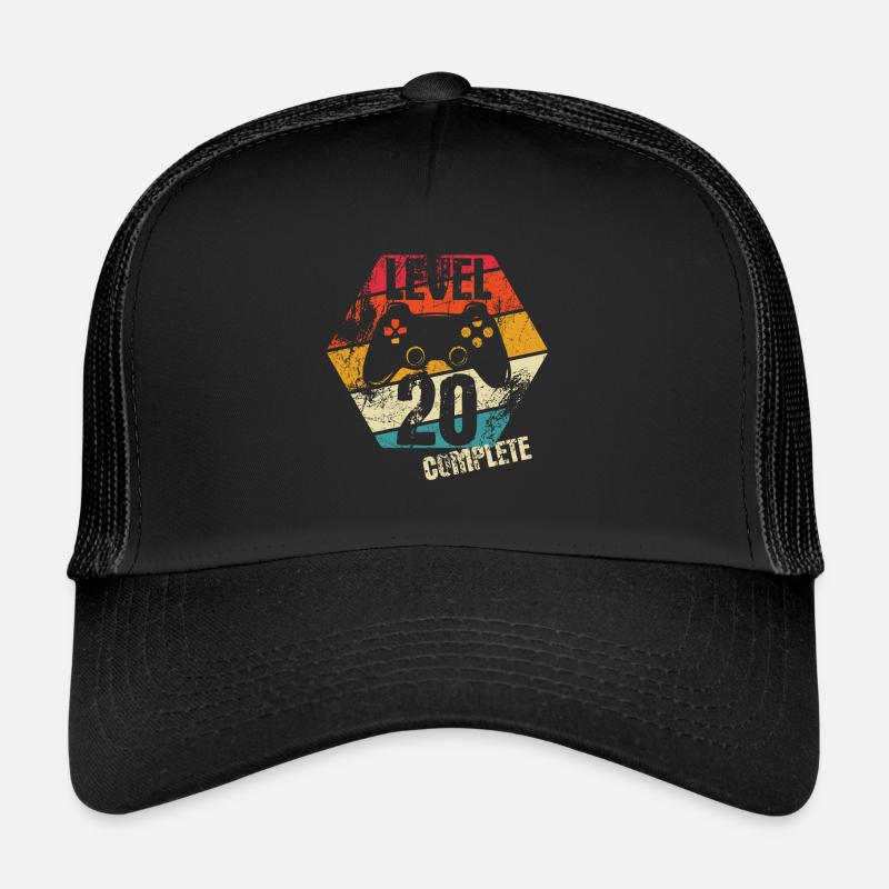 Level 20 Complete - Gamer - Birthday - Gift Trucker Cap