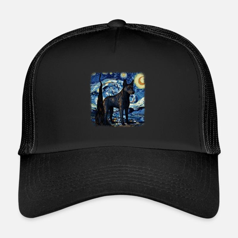 Australian Kelpie Van gogh starry night Trucker Cap