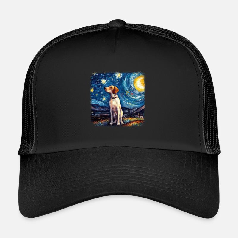 Beagle Van gogh starry night Trucker Cap