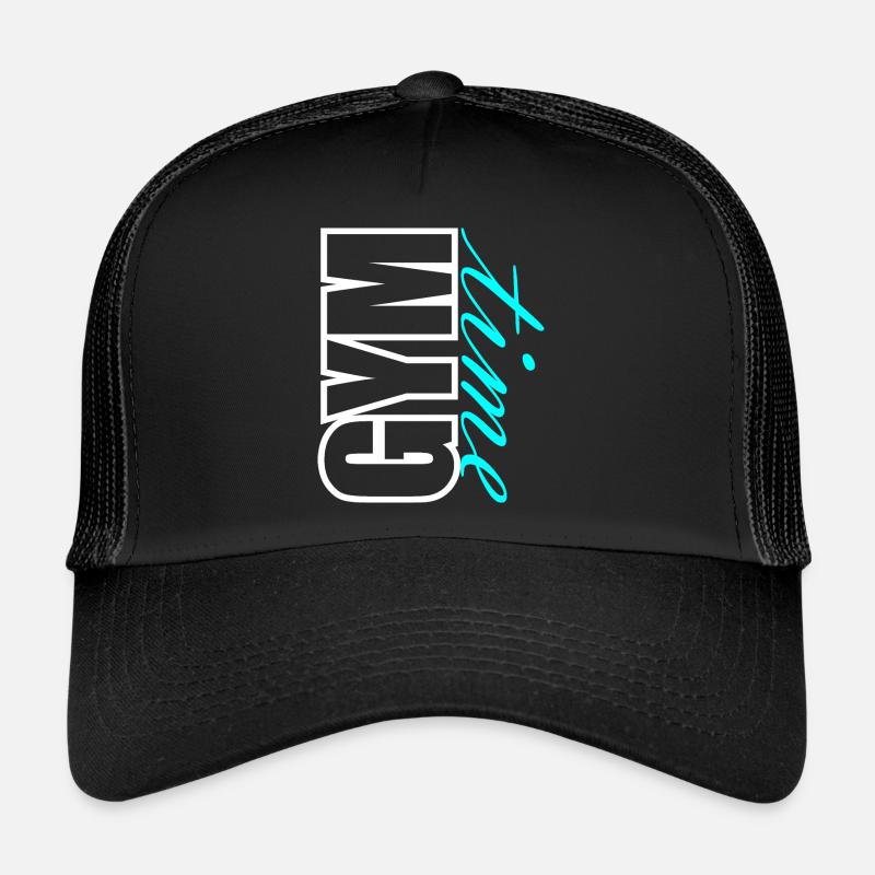 GYM time - Trucker Cap - Schwarz/Schwarz