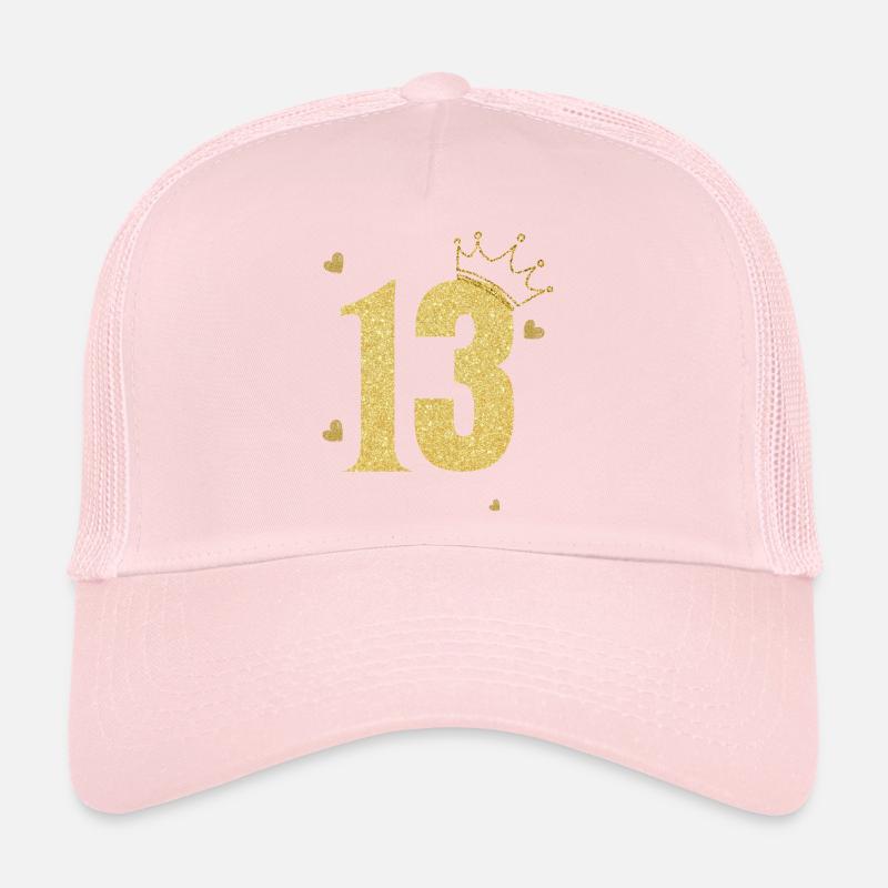 13e anniversaire couronne doré Casquette trucker 
