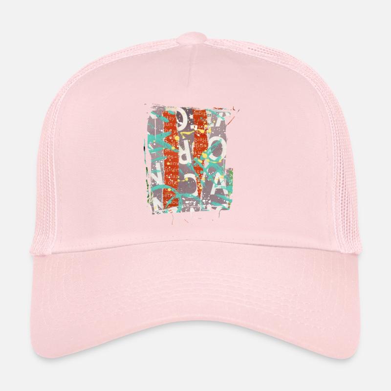 Newspaper Clips Scrapbook Magazines Alphabet Code Trucker Cap