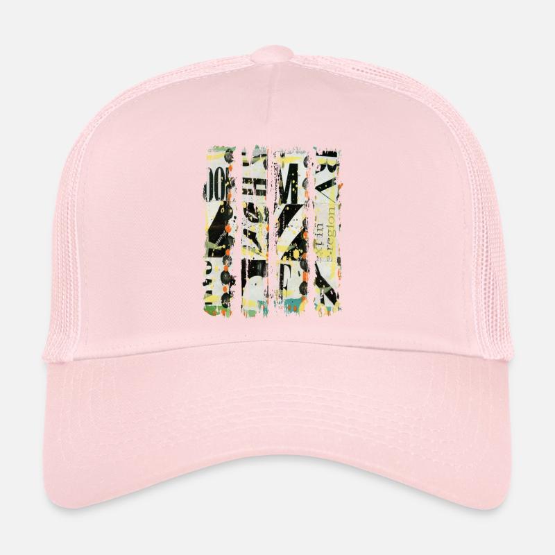 Newspaper Clips Scrapbook Magazines Alphabet Code Trucker Cap