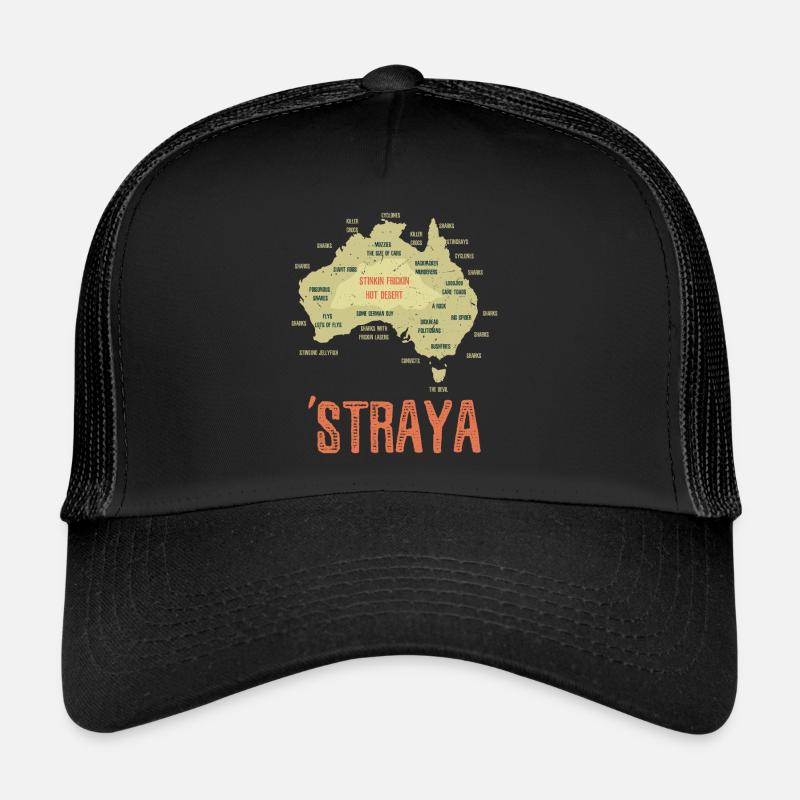 Australia Retro Australia Day Australia Map Trucker Cap