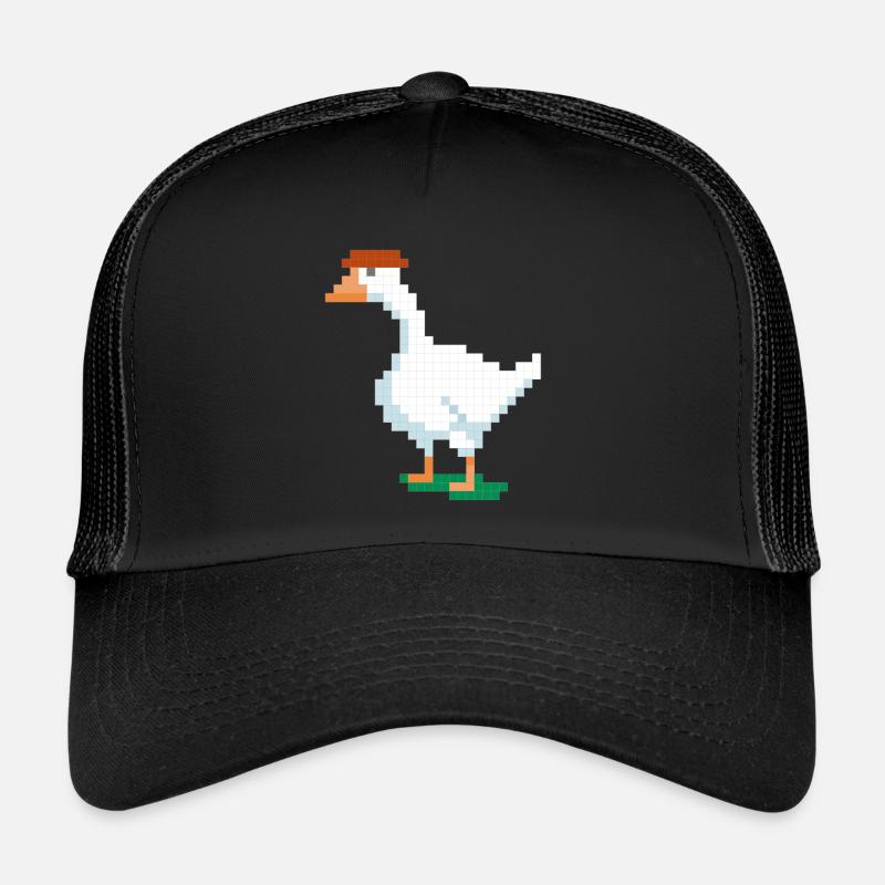 Un canard avec un chapeau pixélisé Casquette trucker 