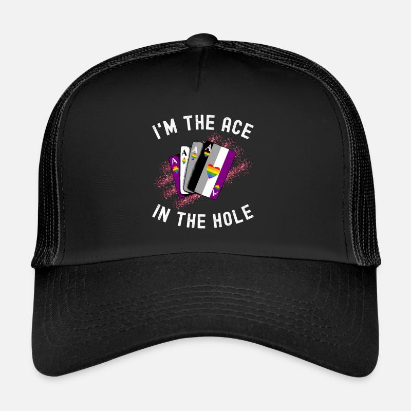 Asexuell Ace - Trucker Cap - Schwarz/Schwarz