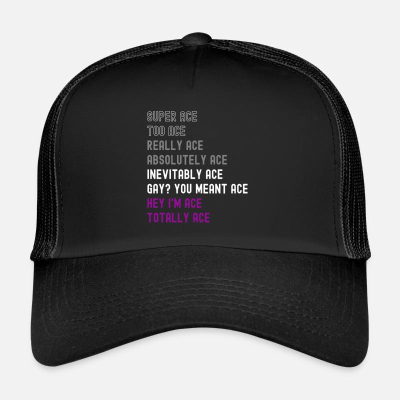 Asexuell Ace - Trucker Cap - Schwarz/Schwarz