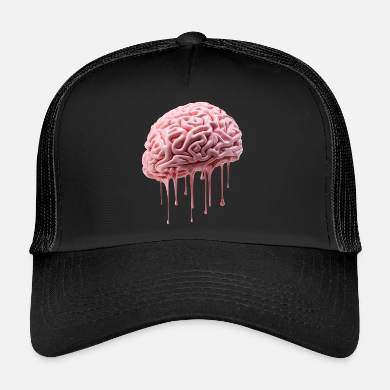 Melting Brain - Trucker Cap - Schwarz/Schwarz