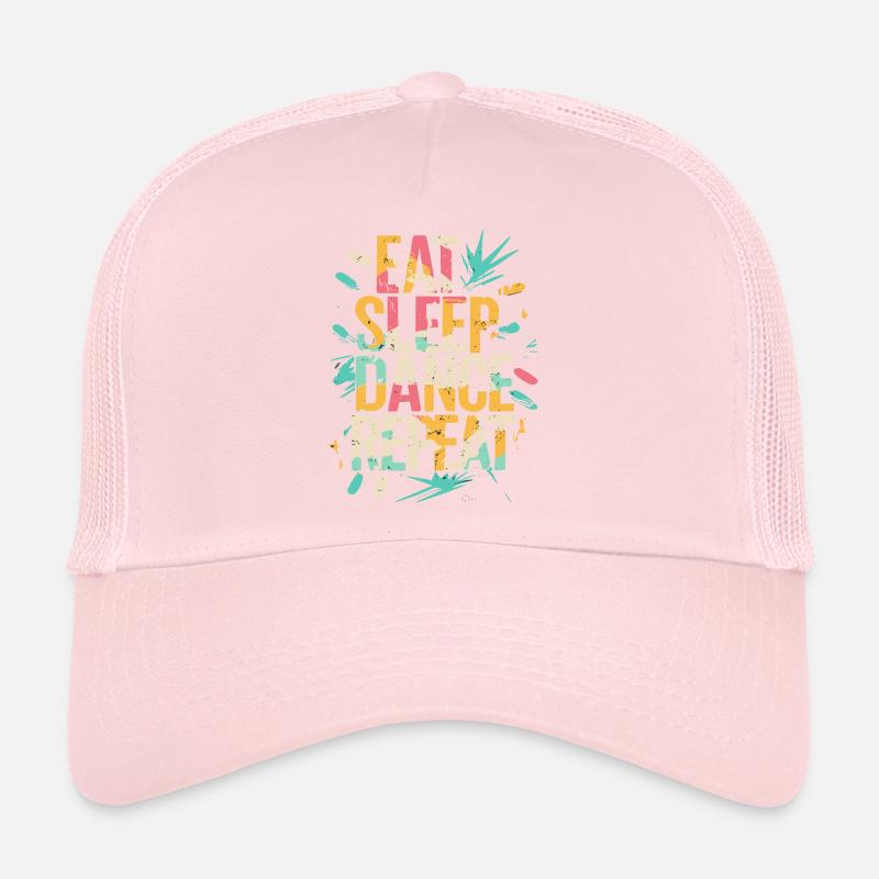 Eat Sleep Dance Répéter la typographie Casquette trucker