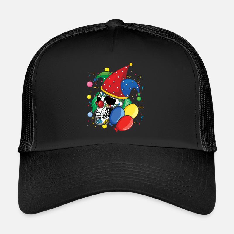 Dia De Los Muertos Clown Effrayant Carnaval Coloré Casquette trucker 