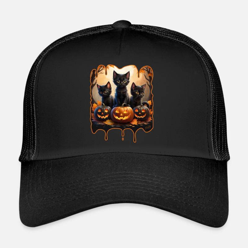 Three Halloween kittens Trucker Cap