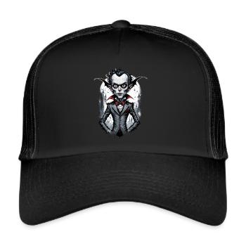 un vampire à grosse tête 1 - Casquette trucker  - noir/noir - Devant