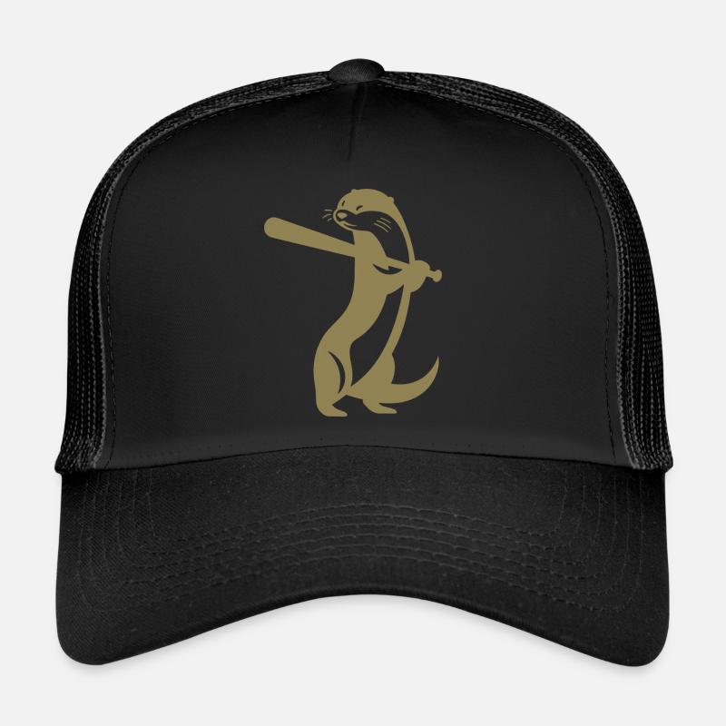 Silhouette de Baseball de loutre Casquette trucker 