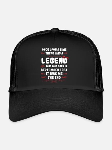 Il était une fois une légende. Naissance en septembre 1951 - Casquette trucker  - noir/noir - Devant