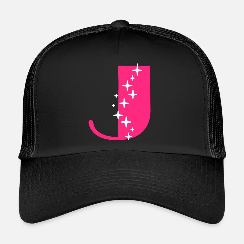 Lettre J Paillettes Casquette trucker 