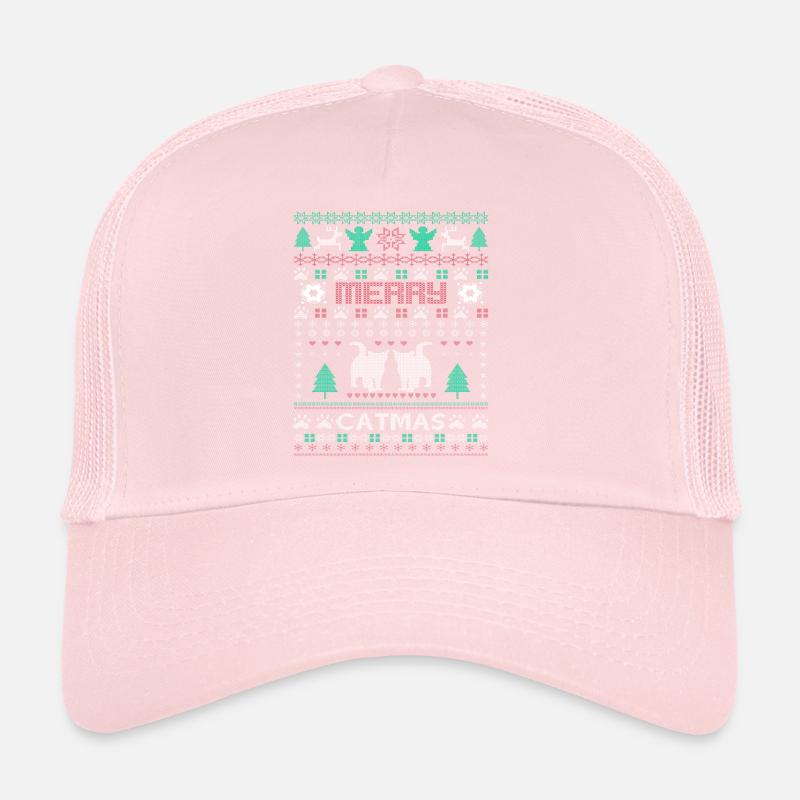 Chat Noël Casquette trucker 