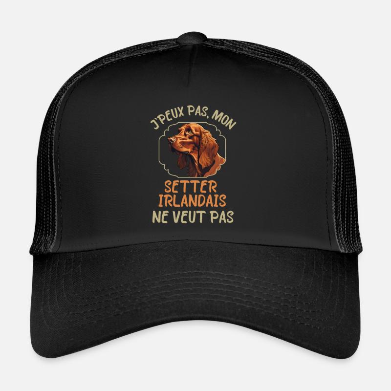 Chien de race setter irlandais Casquette trucker 