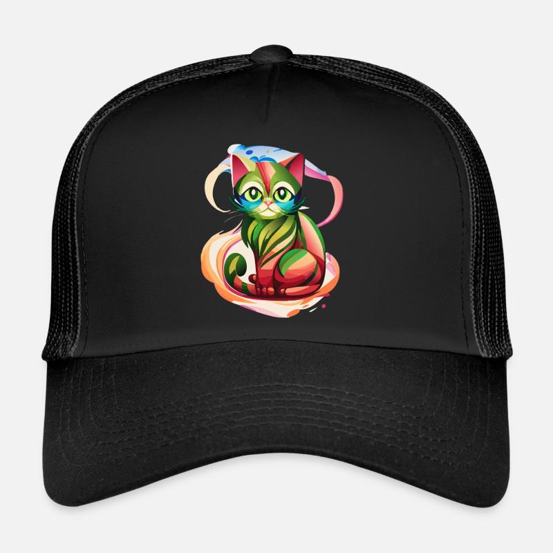 Chat Color Burst Casquette trucker 
