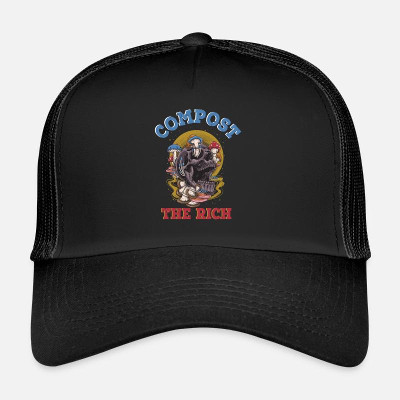 Compost The Rich - Mushroom Skull Trucker Cap