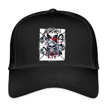 Dead paintballing santa says hohoho! - Trucker Cap - black/black - Front