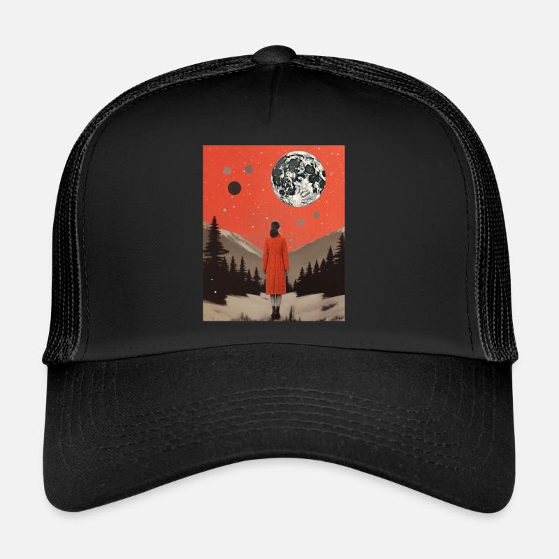 Wünsch dem Vollmond einen mystischen Wunsch (Mädchen) Trucker Cap