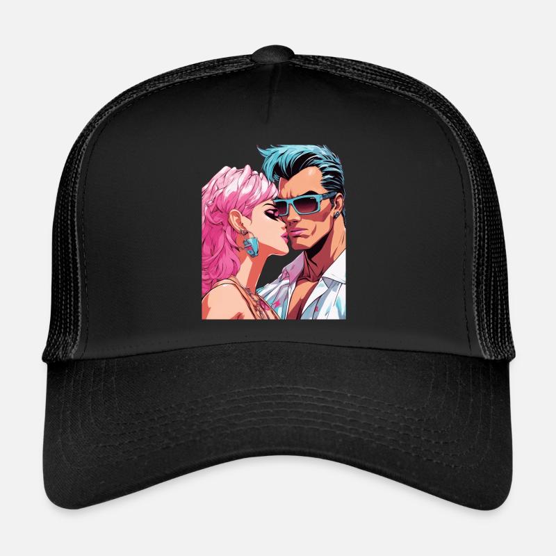 Anime Ensemble pour l’éternité - Casquette trucker  - noir/noir