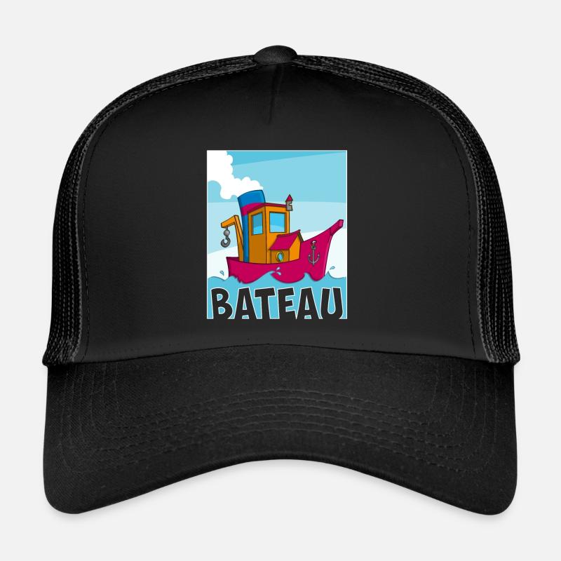 Image colorée d'un remorqueur drôle Casquette trucker 