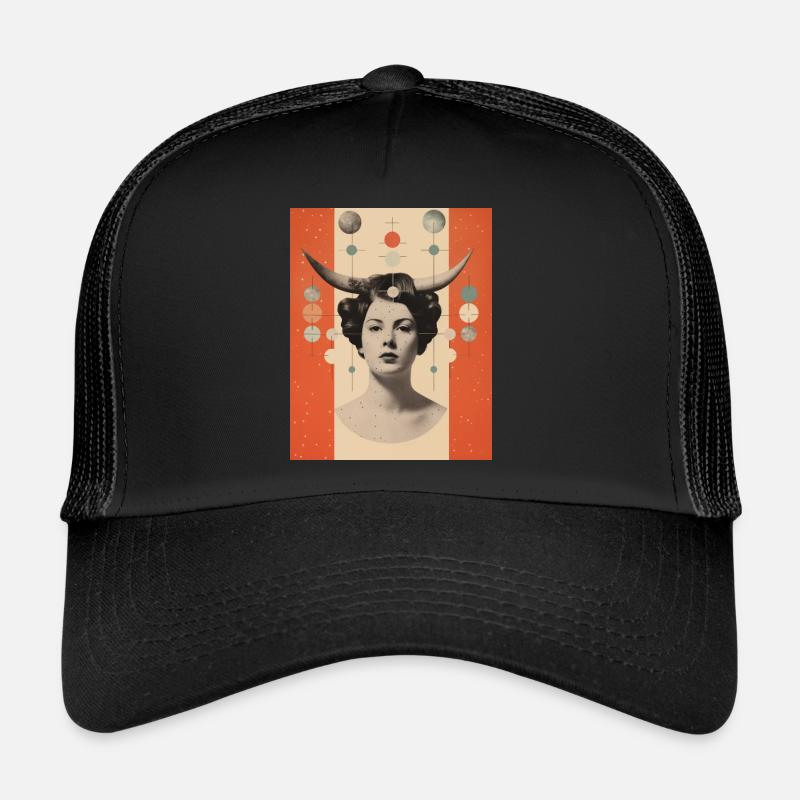 Capricorn collage art astrology Trucker Cap