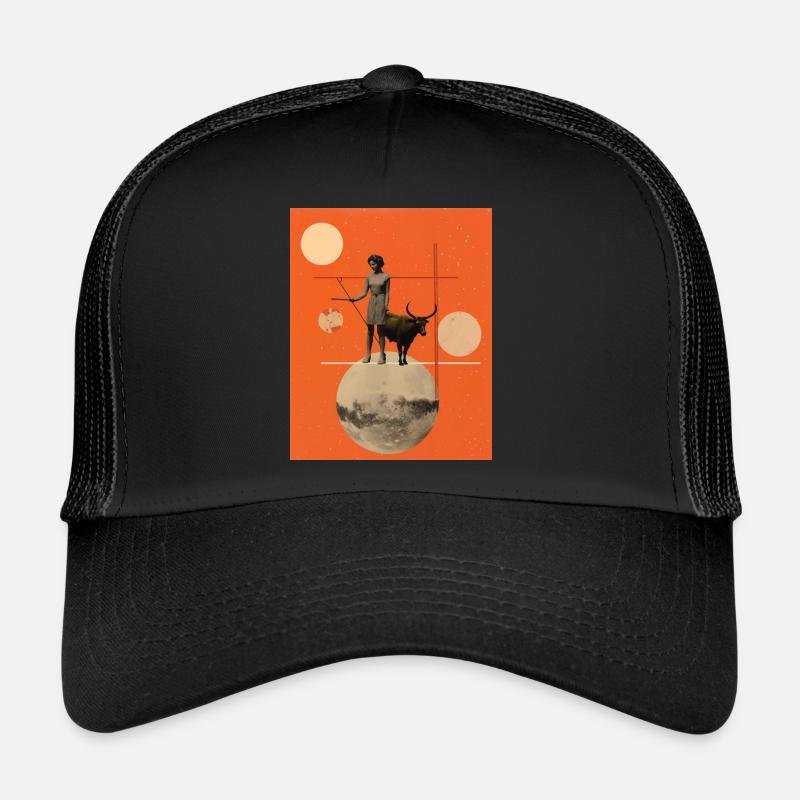 Schütze Collage Kunst Astrologie Trucker Cap